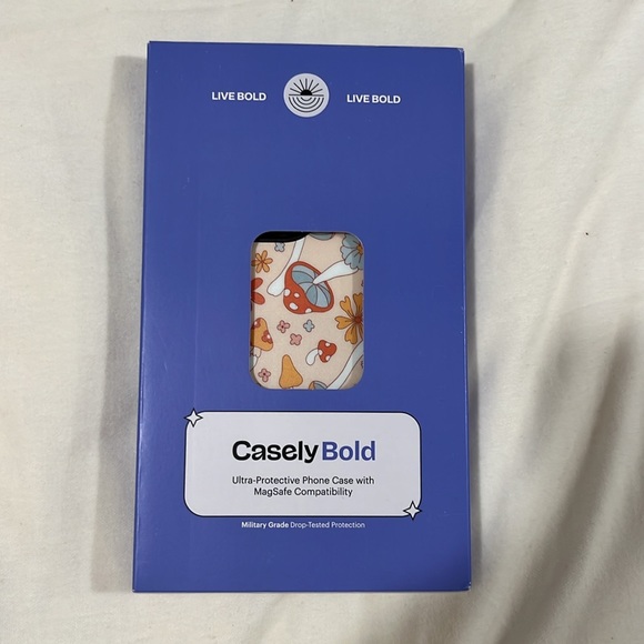 Casely iPhone 13 Pro Case Mushroom Magic Retro Floral Compatible with MagSafe - Picture 2 of 5